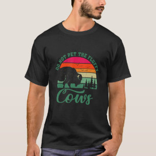 Camping Retro Bison Do Not Pet The Fluffy Cows T-Shirt