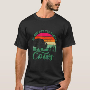 Camping Retro Bison Do Not Pet The Fluffy Cows T-Shirt