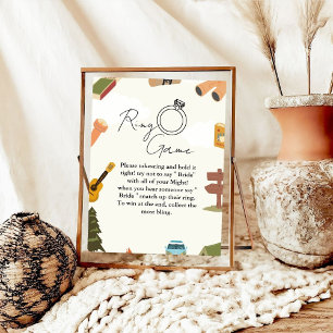 Camping ring game don't say bride  poster