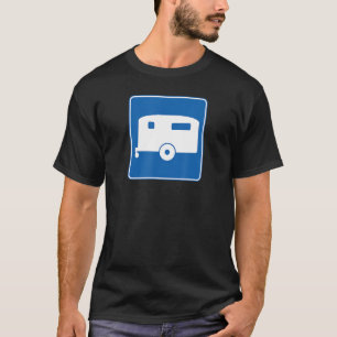 Camping Road Sign Trailer Hitch Weekend Camper Gra T-Shirt