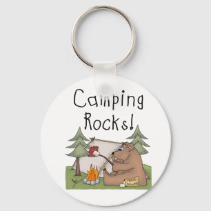 Camping Rocks Key Ring