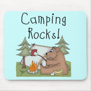 Camping Rocks Mouse Mat