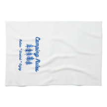 Camping Rules on a Kitchen Towel