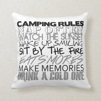 Camping Rules Pillow
