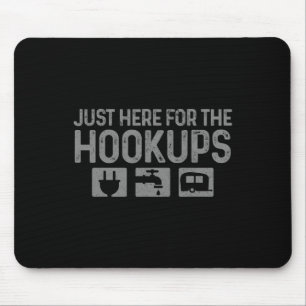 Camping Rv Caravan Motorhome Just Here For The Hoo Mouse Mat