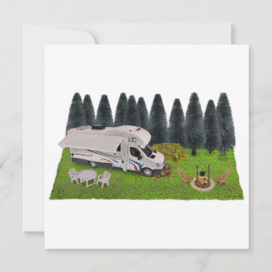 Camping RV in the Forest Camping Spot Invitation