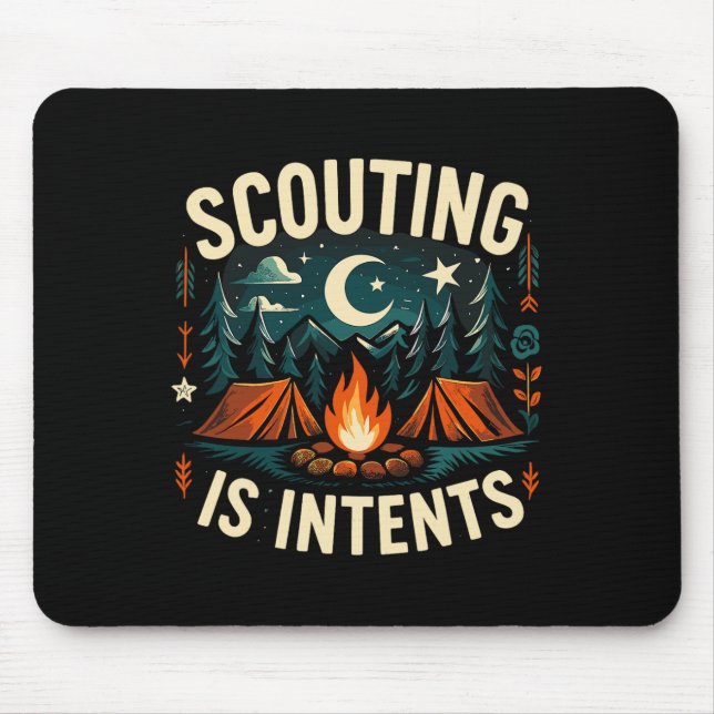 Camping Scouting Is Intents Scout Camper  Mouse Mat (Front)