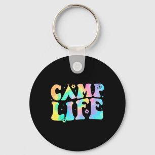Camping Shirt Camp Life Groovy Camper Camp Camping Key Ring