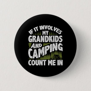 Camping Shirt Grandpa Camper Rv Camping Vacation G 6 Cm Round Badge