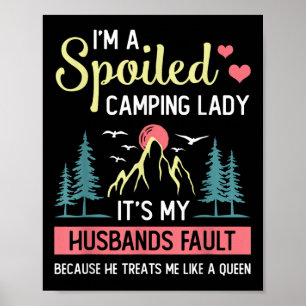 Camping Shirt Women Camper Rv Vacation Camping Wom Poster