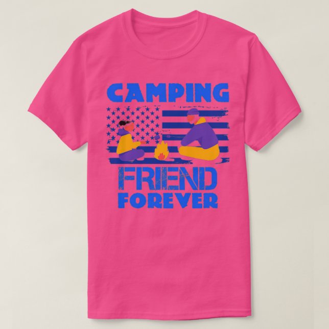 Camping Sisters Forever Funny Camping Lovers 3 T-Shirt (Design Front)