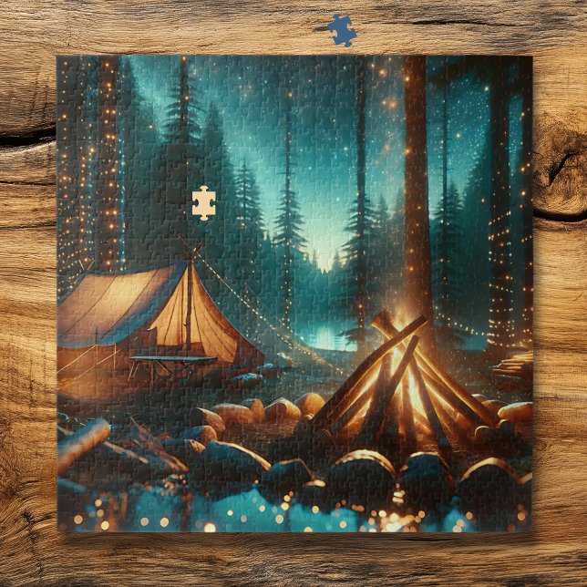 Camping Site with Pretty Lights Jigsaw Puzzle (Creator Uploaded)