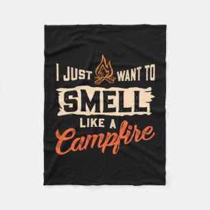 Camping - Smell Like A Campfire Fleece Blanket