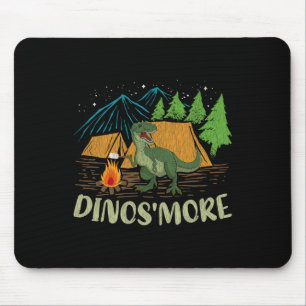 Camping S'more Dinosaur Lover Funny Dinosaur Campi Mouse Mat