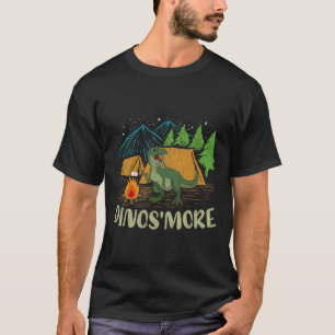 Camping S'more Dinosaur Lover Funny Dinosaur Campi T-Shirt