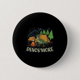 Camping Smore Dinosaur Lover Funny Dinosaur Campin 6 Cm Round Badge