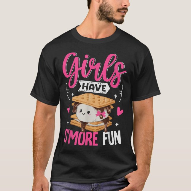 Camping Smores Girls Have S'More Kawaii Smores  T-Shirt (Front)