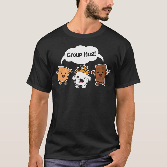 Camping Smores Marshmallows Roasting Funny Bonfire T-Shirt (Front)