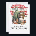 Camping Snowman Christmas Themed for Camper Holiday Card<br><div class="desc">Camping Snowman Christmas Themed for Camper Holiday Card</div>