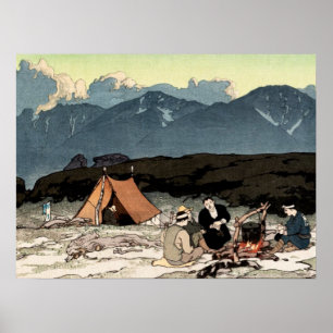 Camping Southern Japan Alps Yoshida Hiroshi 1928 Poster