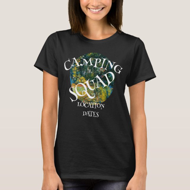 CAMPING SQUAD 2027 2026 2025 2024 2023 2022 2021 T-Shirt (Front)