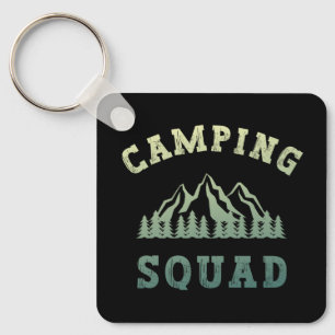 Camping Squad Camping Trip Mountains Outdoors Key Ring