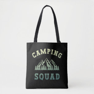 Camping Squad Camping Trip Mountains Outdoors Tote Bag