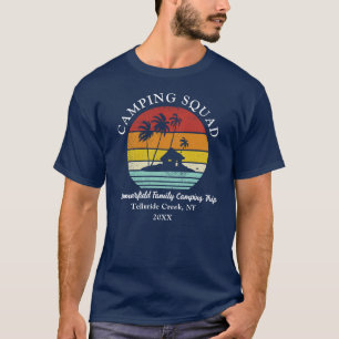 Camping Squad Family Matching Dad Retro T-Shirt