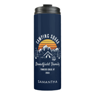 Camping Squad Matching Family Vacation Custom Swag Thermal Tumbler
