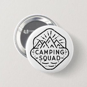 Camping squad matching summer camp 6 cm round badge