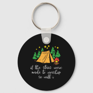 Camping Stars Made To Worship Christian Camper Men Key Ring