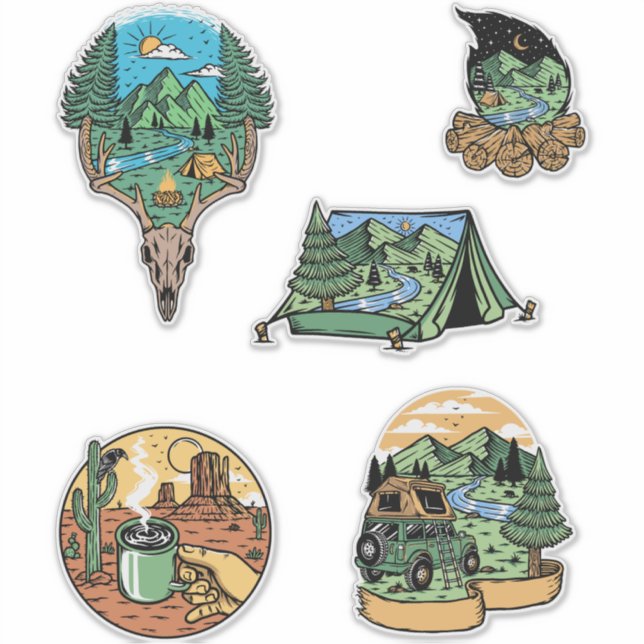 Camping Sticker Pack (Front)