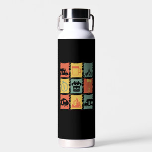 Camping Stuff Grafik for a Camper Water Bottle