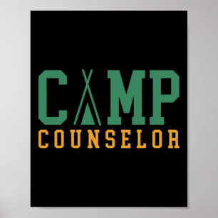 Camping Summer Camp Counsellor Staff Director Camp Poster