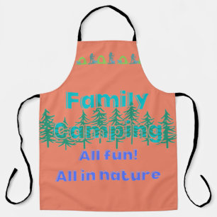 Camping summer fun for the whole family apron