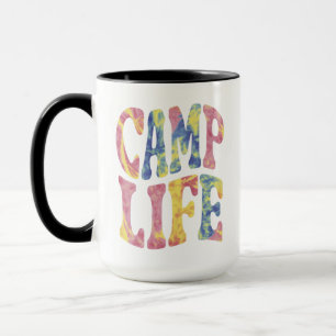 Camping Summer Girls Camp Life Tie-Die Retro  Mug