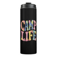 Camping Summer Girls Camp Life Tie-Die Retro