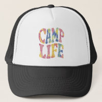 Camping Summer Girls Camp Life Tie-Die Retro