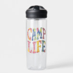 Camping Summer Girls Camp Life Tie-Die Retro  Water Bottle<br><div class="desc">Camping Summer Girls Camp Life Tie-Die Retro</div>