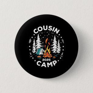 Camping Summer Vacation Crew Cousin Camp 2025 6 Cm Round Badge
