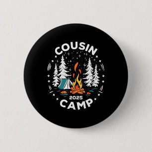 Camping Summer Vacation Crew Cousin Camp 2025  6 Cm Round Badge