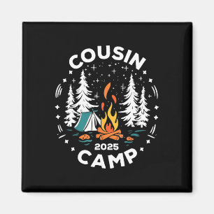 Camping Summer Vacation Crew Cousin Camp 2025 Magnet