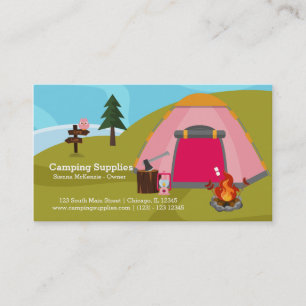 Camping supply store business card