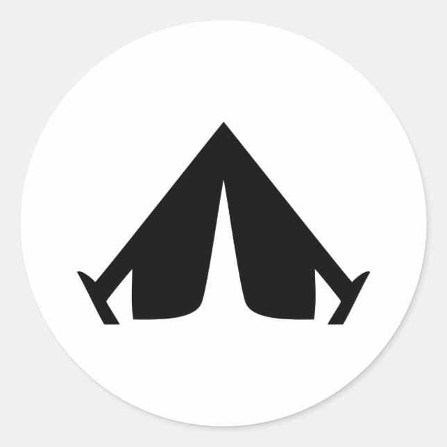 camping tend icon classic round sticker (Front)