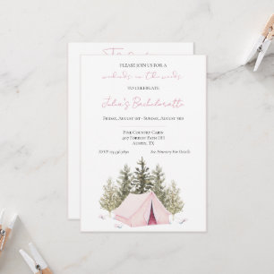 Camping Tent Bachelorette Party Invitation
