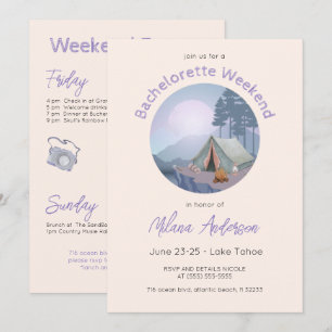 Camping Tent Bachelorette Party Invitation