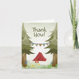 Camping Tent Campfire Trees Woodland Thank You