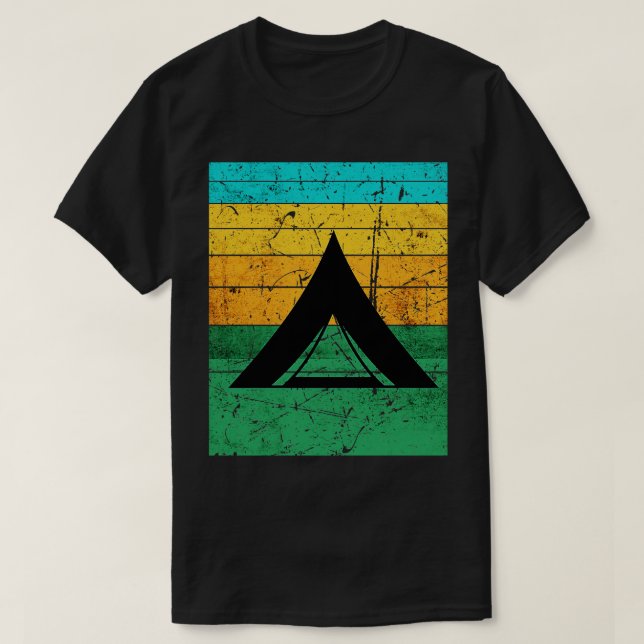Camping Tent Camping Retro 2 T-Shirt (Design Front)