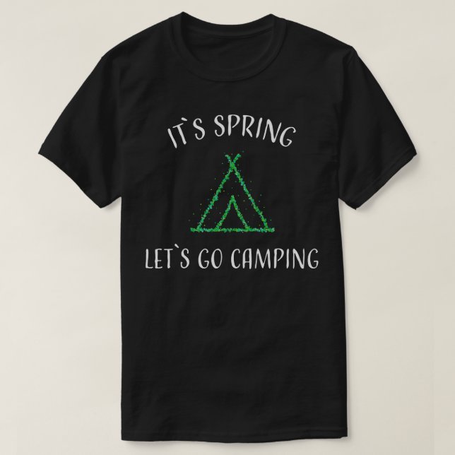 Camping Tent Outdoor Camper Spring T-Shirt (Design Front)