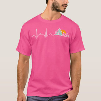 Camping Tent Pitches Natur Landscape Heart Frequen T-Shirt